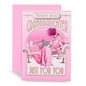 Art Deco Lady - Granddaughter - Glittered Birthday Card with Feather Detail