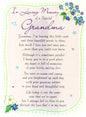 Special Thoughts Loving Memory Open Graveside Memorial Card - Special Grandma 6.5" x 4.75",Green
