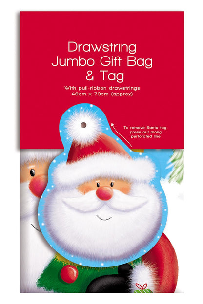 Giftmaker Jumbo Drawstring Gift Bag & Tag 46 x 70cm