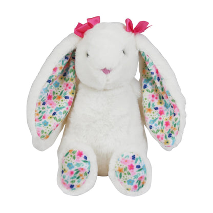 Eurowrap Floral Plush Soft Toy Gift, Cute Cuddly Teddy Bear or Bunny with Flower Print Details for Mother’s Day Birthdays and Special Occasions