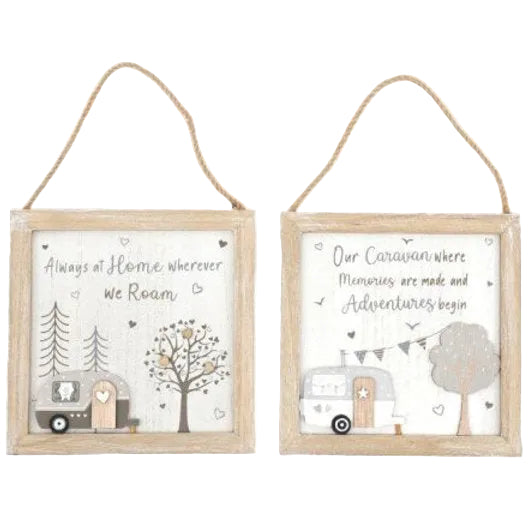 Hanging Caravan Plaque 3D  one supplied