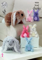 King Cole 9050 Knitting Pattern Toy Rabbits in Tinsel Chunky by King Cole