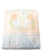 Supersoft Luxurious Baby Pram/Crib Blanket - Pink Bunny & Flowers/Hearts - 100% Cotton - For Baby Girl