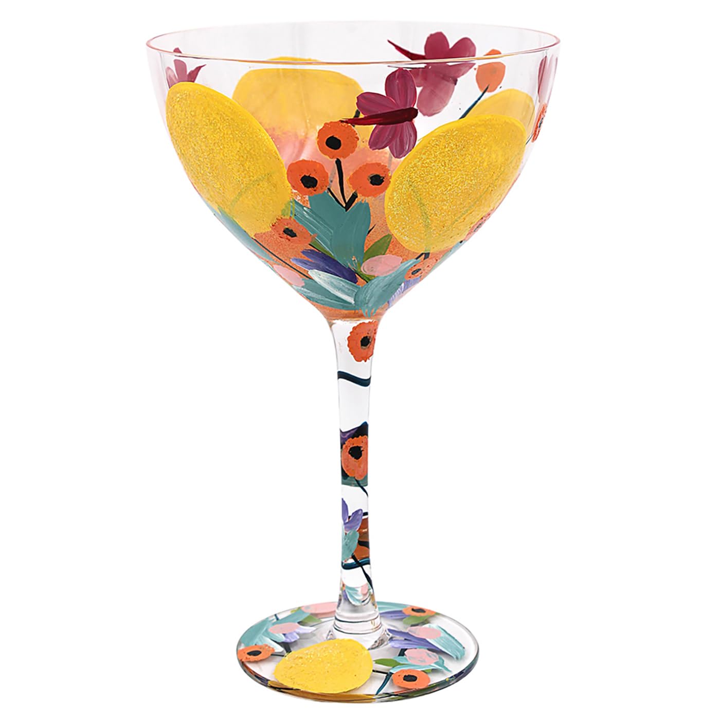 Lesser & Pavey British Designed Cocktail Glass | Glasses with a Variety of Use Including Margarita, Espresso Martini Glass | Sunshine Delight Cocktail Glasses for Home or Events - Lynsey Johnstone