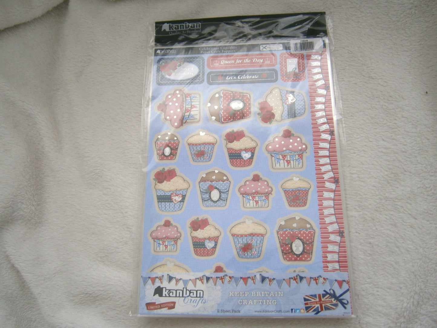 celebration cupcakes 2pack papercraft toppers