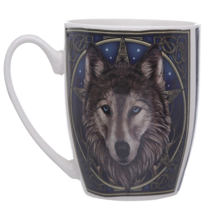 Puckator Lisa Parker Wolf Head Porcelain Mug - Funny Home Accessories - Cute Gifts for Girlfriend - Large Mugs for Men Women Hot Drinks - Cute Cups Presents - Secret Santa Gift - Cup Set