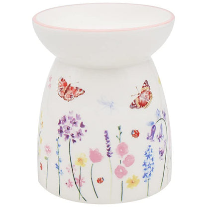 Ceramic Wax and Oil Warmer - Butterfly Garden Design