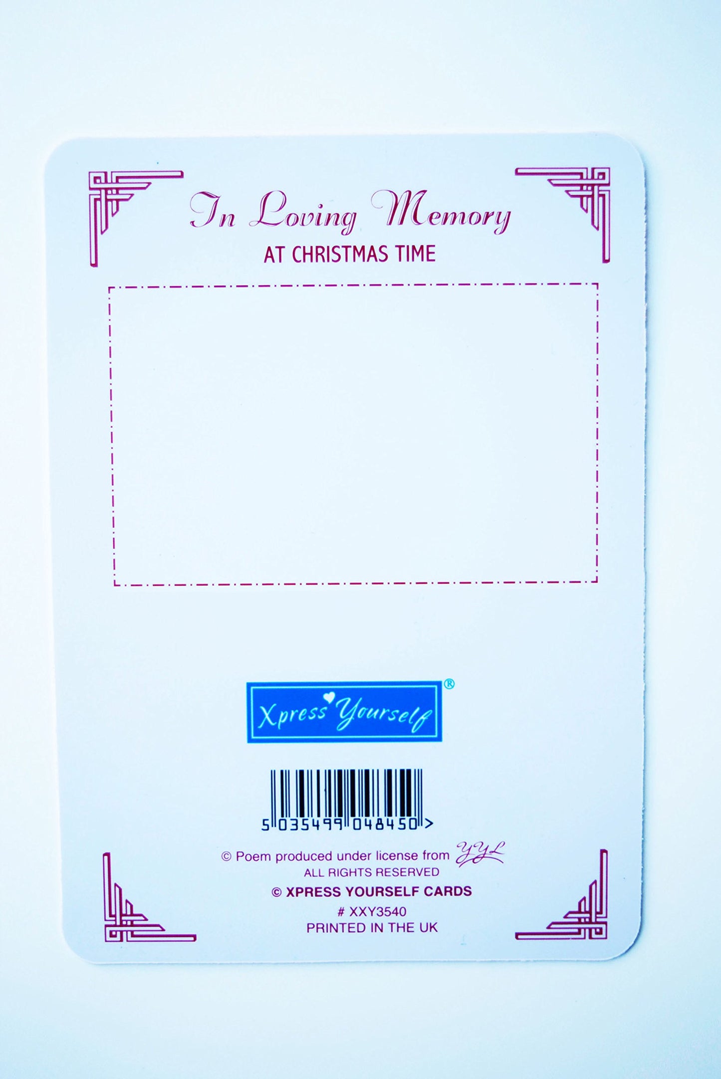 Christmas Memorial Card Graveside Dear Grandma in Loving Memory Poem Verse Grave