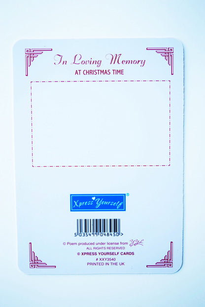 Christmas Memorial Card Graveside Dear Grandma in Loving Memory Poem Verse Grave