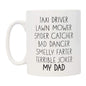 Most Amazing Dads List Of Jobs White Ceramic Mug 9cm
