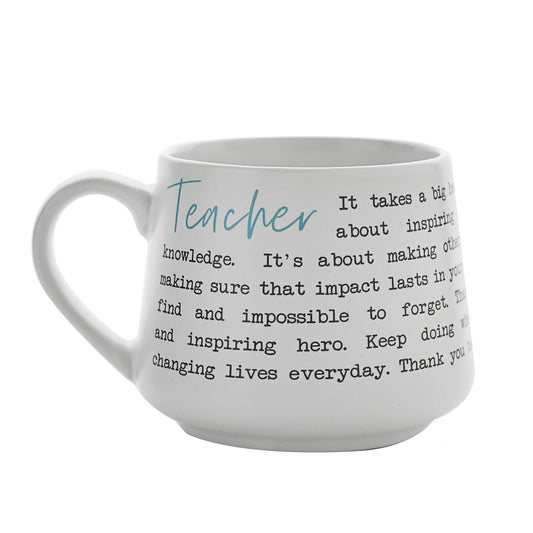 Widdop Teacher Message Stoneware Mug