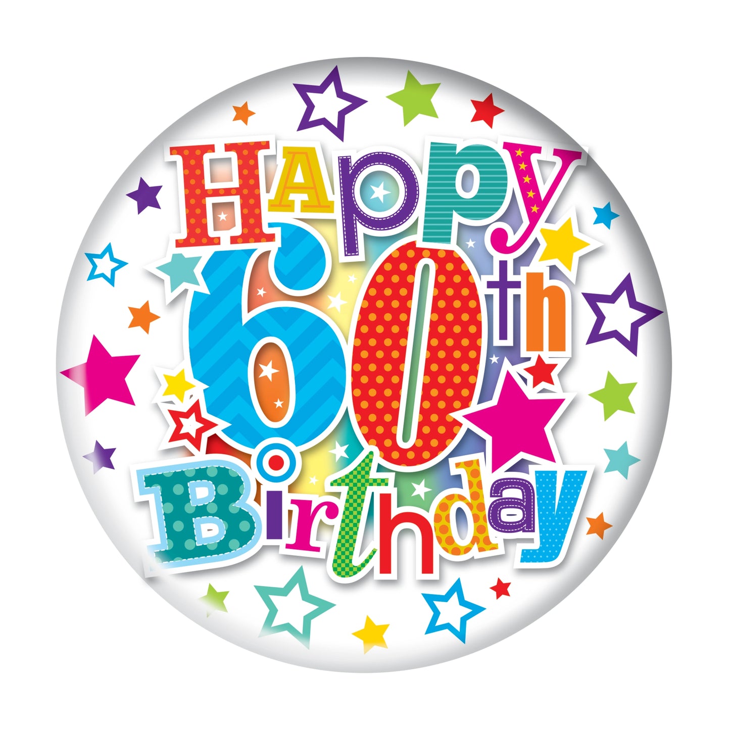60th Birthday    neutral    Badge - Jumbo