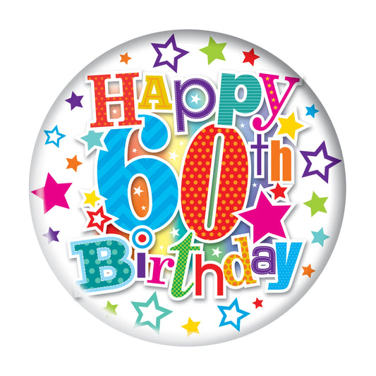 60th Birthday    neutral    Badge - Jumbo