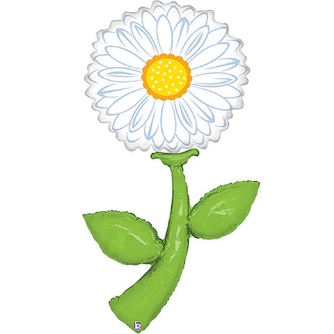 Fresh Picks White Daisy Flower Foil Balloon 60"