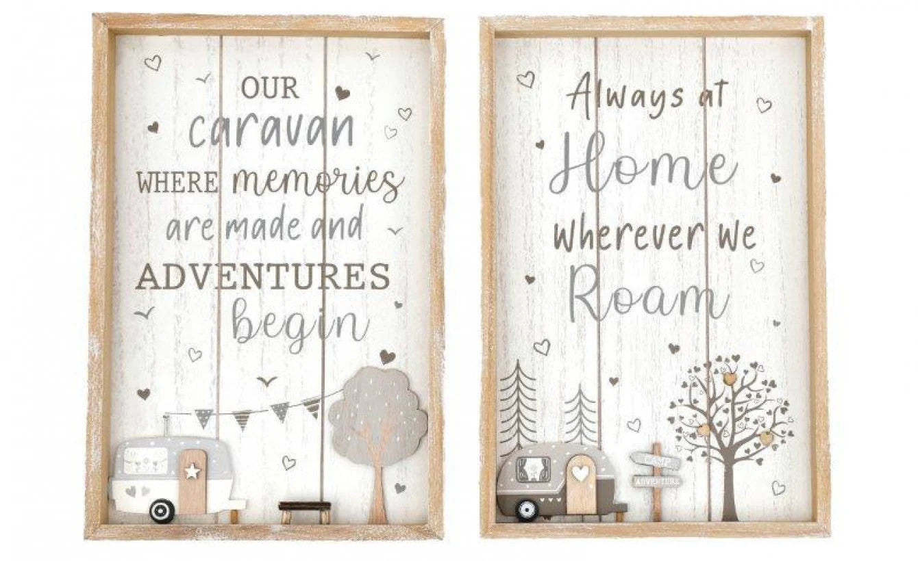 Wooden Caravan Plaque 20 x 30cm   one
