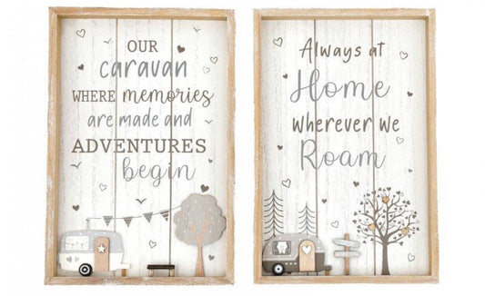 Wooden Caravan Plaque 20 x 30cm   one