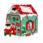 christmas  Elf Arrival House Display Box with Cut-Out Windows