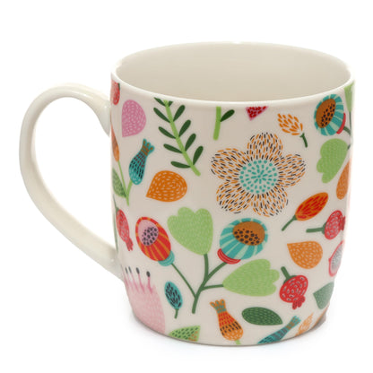 Puckator Autumn Falls, Wisewood Set of 2 Pick of the Bunch Porcelain Tea Coffee Mugs Funny Home Accessories Cute Gifts for Girlfriend Large Mugs Men Women Hot Drinks Cups Presents Secret Santa Gift