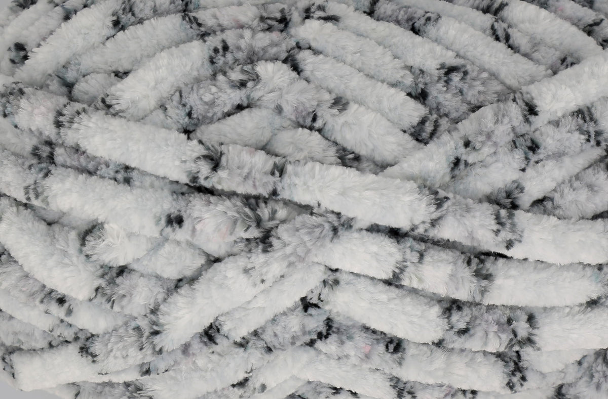 King Cole Super Chunky Yummy Chenille 100g 100% Polyester Knitting Crochet Yarn Fluffy Silver 4873