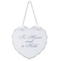 'To Have and to Hold' White Wooden Hanging Heart