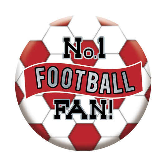 "Express Yourself" Party Lands for No 1 Football Fan – Football Red Design Badges with Attractive Styling No 1 Football Fan.