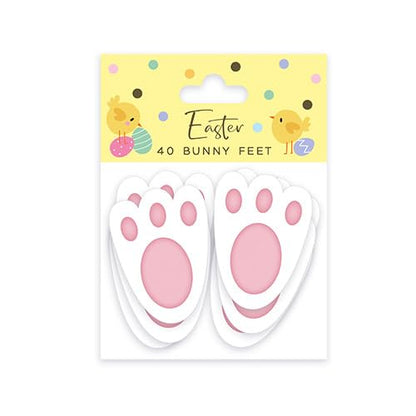Eurowrap Easter Bunny Feet Embellishment Decorations 11cm - Pack of 40