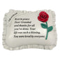 Memorial Graveside Plaque Ornament Grave Stone Rose Flower Scroll