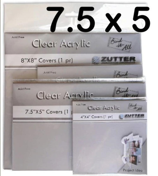 Zutter Innovative Products Zutter 2792 7-1/2 by 5-Inch Clear Acrylic Cover Pair