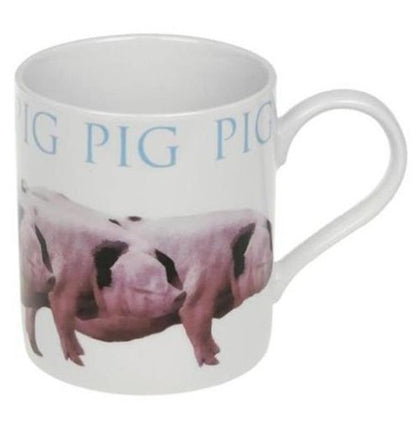Quality Fine China Pink Pig Mug In Illustrated Box