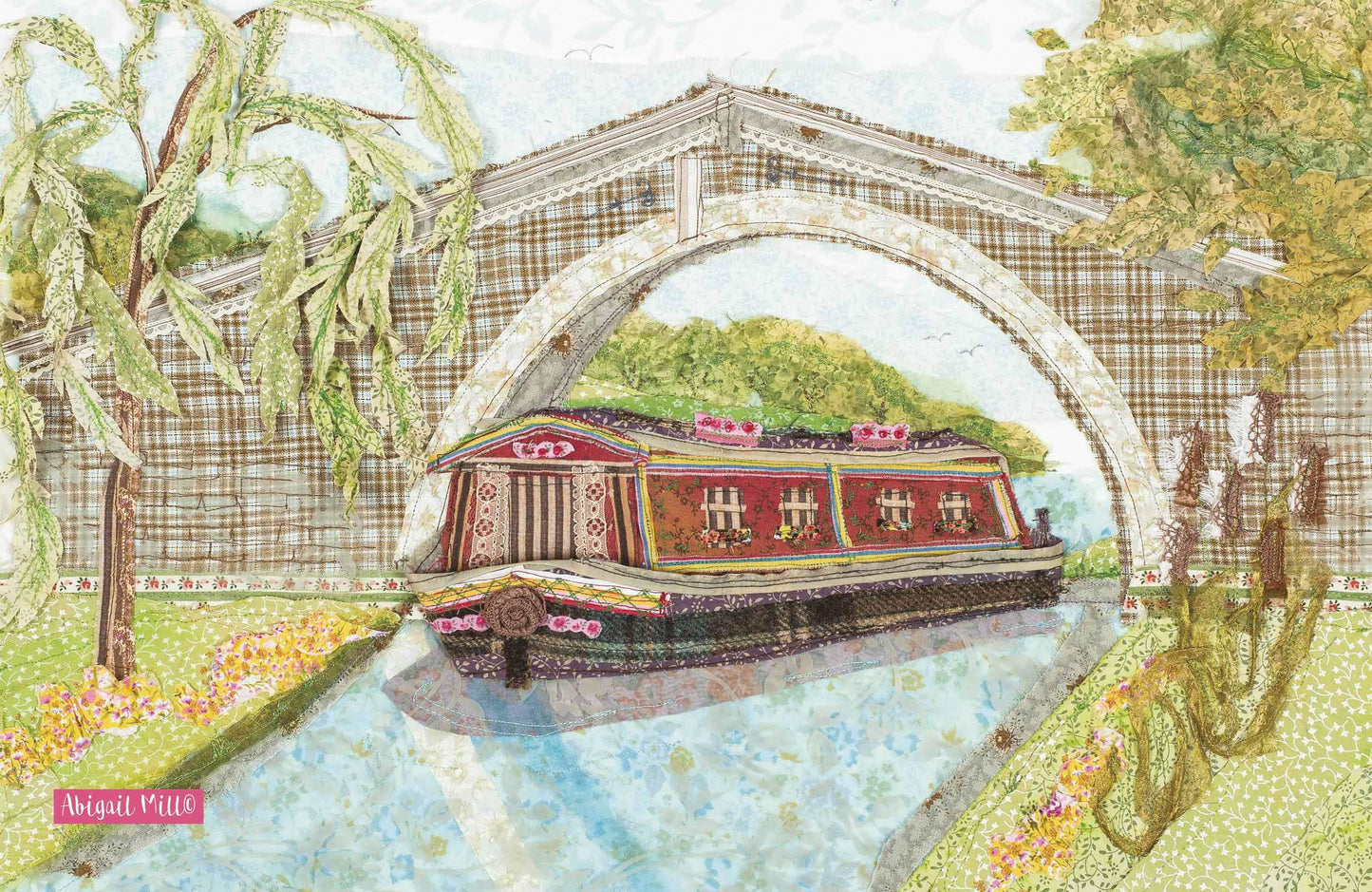 Abigail Mill Cotton Tea Towel Canal Barge
