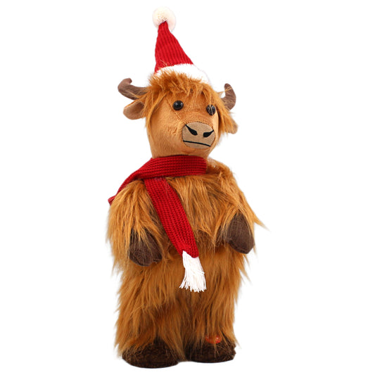 The Leonardo Collection Highland Cow Standing Dancing Figurines & Ornaments For Home & Office | Decorative Home Accessories Statues For Indoor & Outdoor | Lovely Gifts for Women & Men