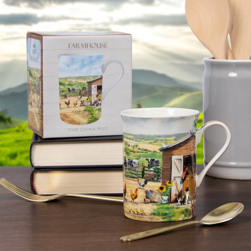 The Leonardo Collection LP94751 Macneil Farmhouse Mug, Fine China, Boxed