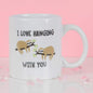 True Valentine Sloth Mug - I Love Hanging with You (Set of 4)