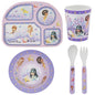 Lesser & Pavey Rpet Eating Mermaid Set for Eating & Kitchen | All-in-One Plates and Bowls Set with Spoon & Fork | Printed Dinner Set for Home | BPA Free Healthy Material Eating Set for Kids & Adults