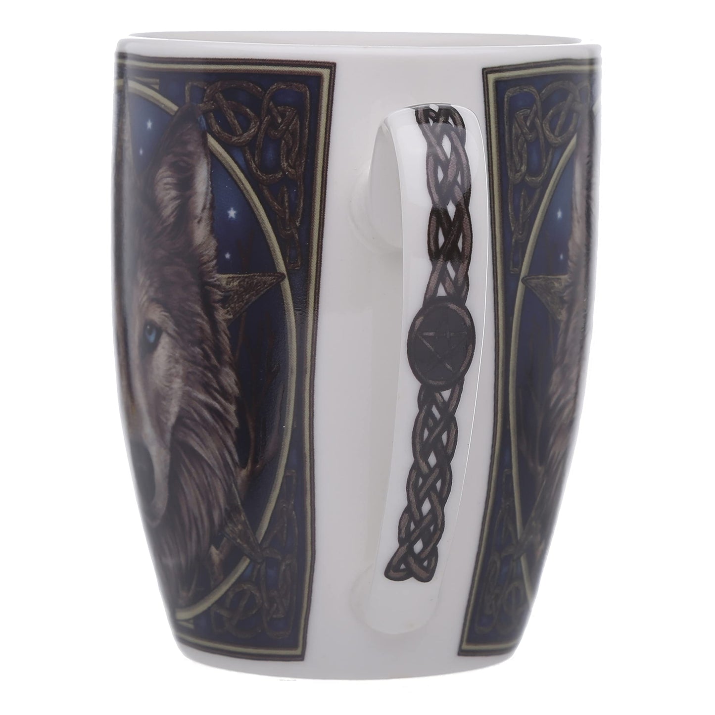 Puckator Lisa Parker Wolf Head Porcelain Mug - Funny Home Accessories - Cute Gifts for Girlfriend - Large Mugs for Men Women Hot Drinks - Cute Cups Presents - Secret Santa Gift - Cup Set