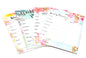 iCompact - 1x A4 Flowers Layout Weekly Planner Pad Design at Random