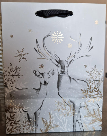Reindeer Christmas Gift Bags 4pk