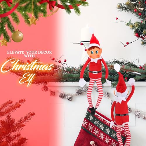 Elves Behavin' Badly Charming Red Long Leg Soft Body Vinylface Girl Elf with Hat - 30 cm