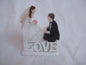 CLUB GREEN RESIN 2D WHITE LOVE B/GROOM SITTING 80X30X100MM, POLYRESIN, 16 x 11 x 13.5 cm