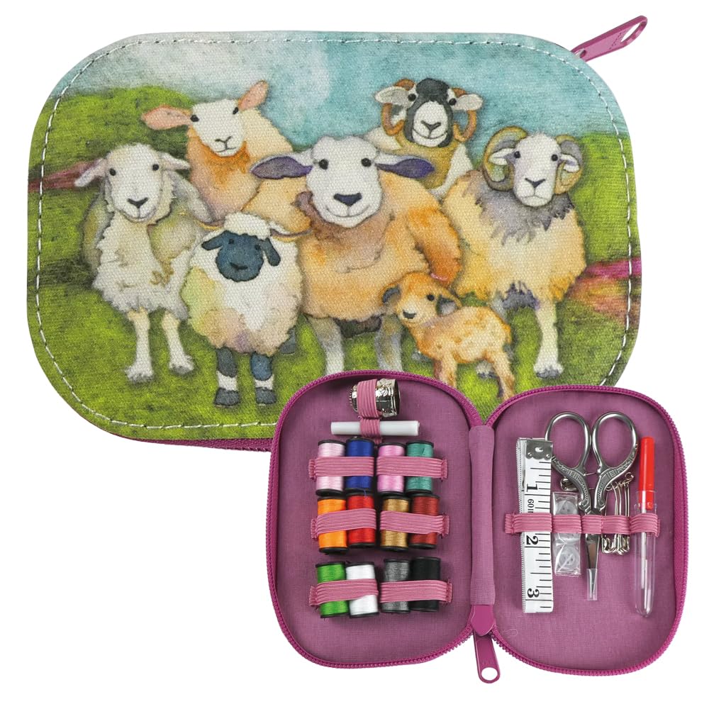 Emma Ball Felted Sheep Zipped Sewing Set Kit, Travel,Home Gift