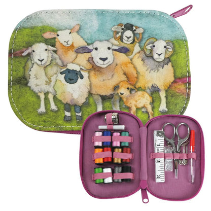 Emma Ball Felted Sheep Zipped Sewing Set Kit, Travel,Home Gift