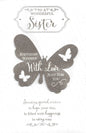 Large Wonderful Sister Birthday Card***Golden Butterfly**11 X 7 INCHES**AG3