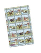 Emma Ball "Abigail Mill Tweedie Highland Cow", Pure cotton tea towel. UK printed