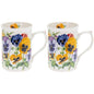 Lesser & Pavey Pansies Mugs Set of 2