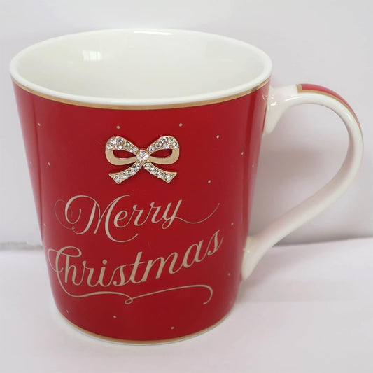 Lesser & Pavey Merry Christmas Mug - White Gift Idea for Xmas - UK Design, Hot Drinks, Tea, Coffee - Christmas Drinkware