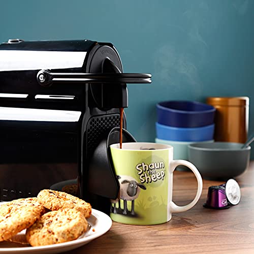Puckator Shaun The Sheep Porcelain Tea Coffee Mug - Green - Funny Home Accessories - Cute Gifts for Girlfriend - Large Mugs for Men Women Hot Drinks - Cute Cups Presents - Secret Santa Gift - Cup Set