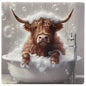 Lesser & Pavey Urban Art Highland Cow Bubble Bath Coast For Home & Office | Stylish Coasters For Kitchen & Dining | Durable Drink Coasters For Tabletops | Decorative Accessories for Drinks & Tables