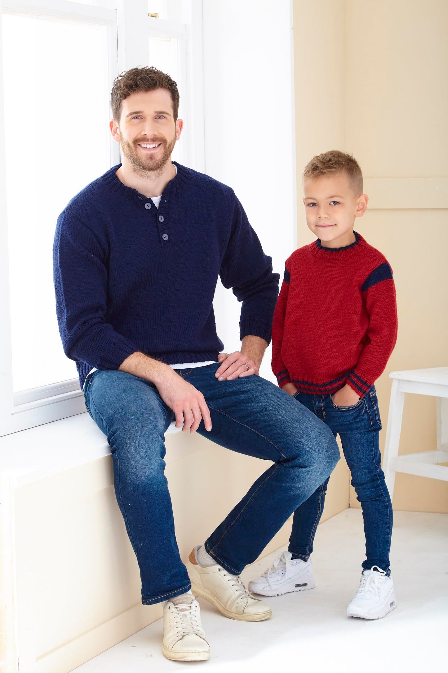 King Cole Kids & Adults Double Knit Knitting Pattern Sweaters & Cardigan (6265)