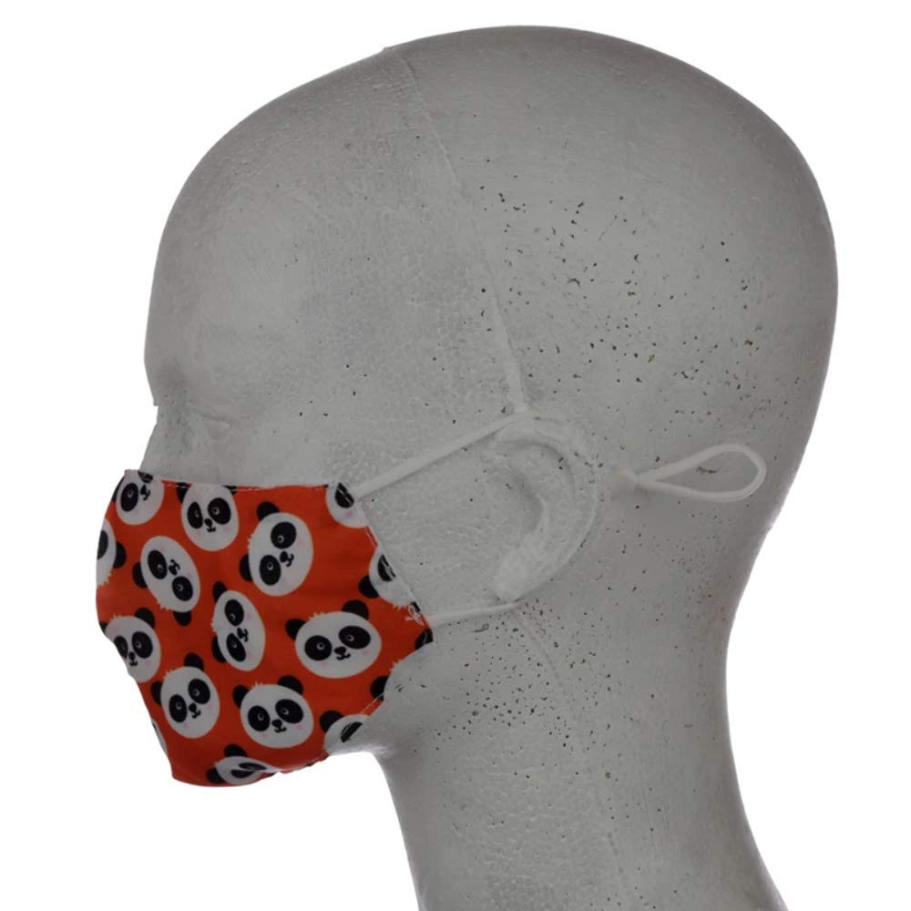 Puckator Reusable Face Covering - Non Medical - Size Small (Age 4-12 - 20cm x 11cm) Twin Pack (Cutiemals Panda)