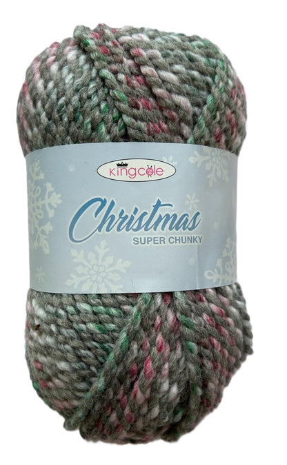 King Cole Christmas Super Chunky Knitting Yarn Acrylic & Wool Mix 1 x 100g (Snowman - 6102)